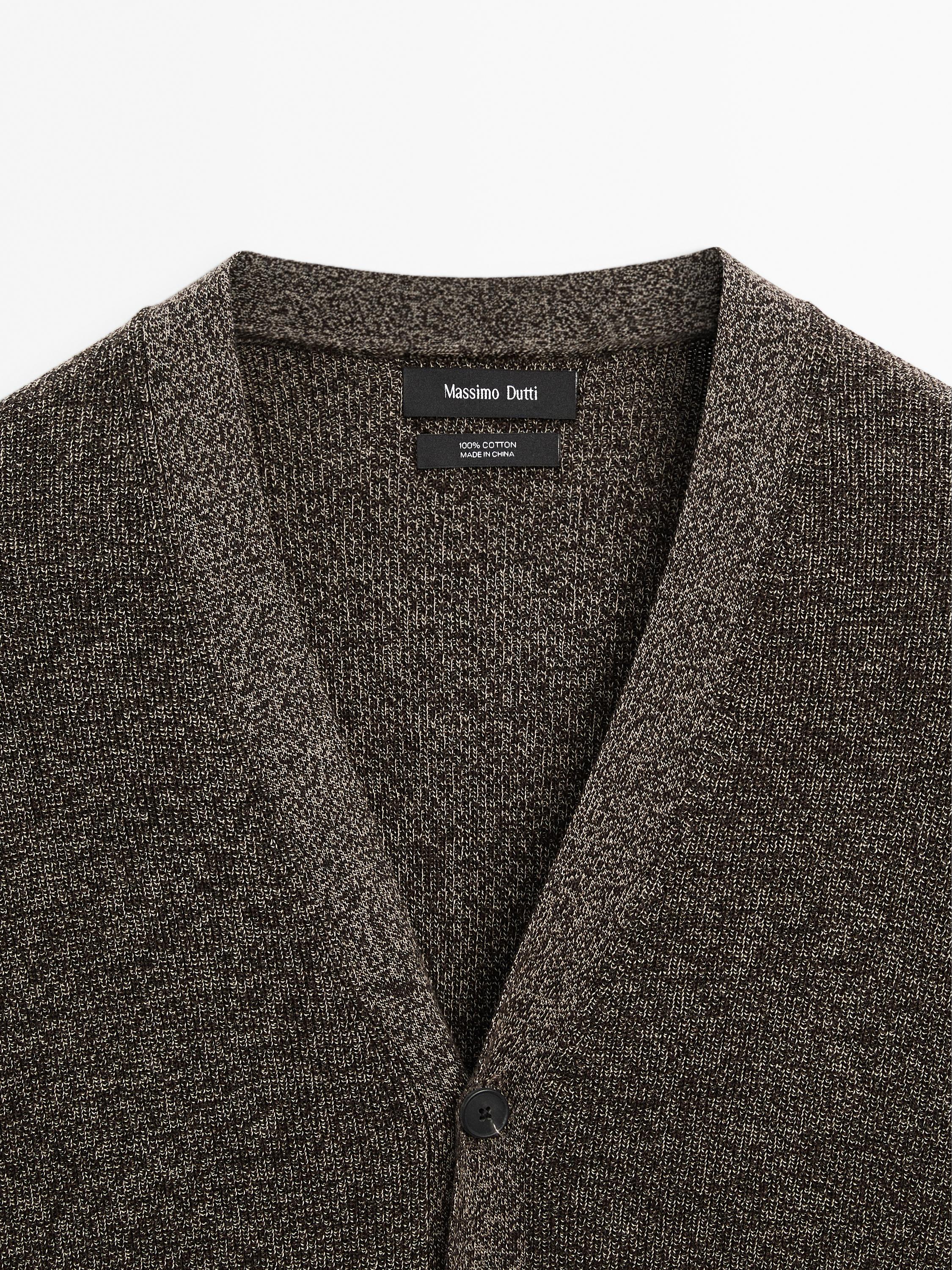 Cardigan 100 % coton mouliné